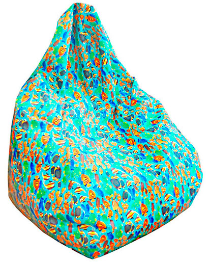 Мягкое бескаркасное кресло-мешок Груша (оксфорд) с гранулами полистирола ДУ134 