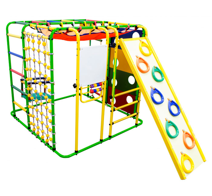 Напольный игровой комплекс, качели, горка, скалодром, паутина, мольберт, счёты VT-444