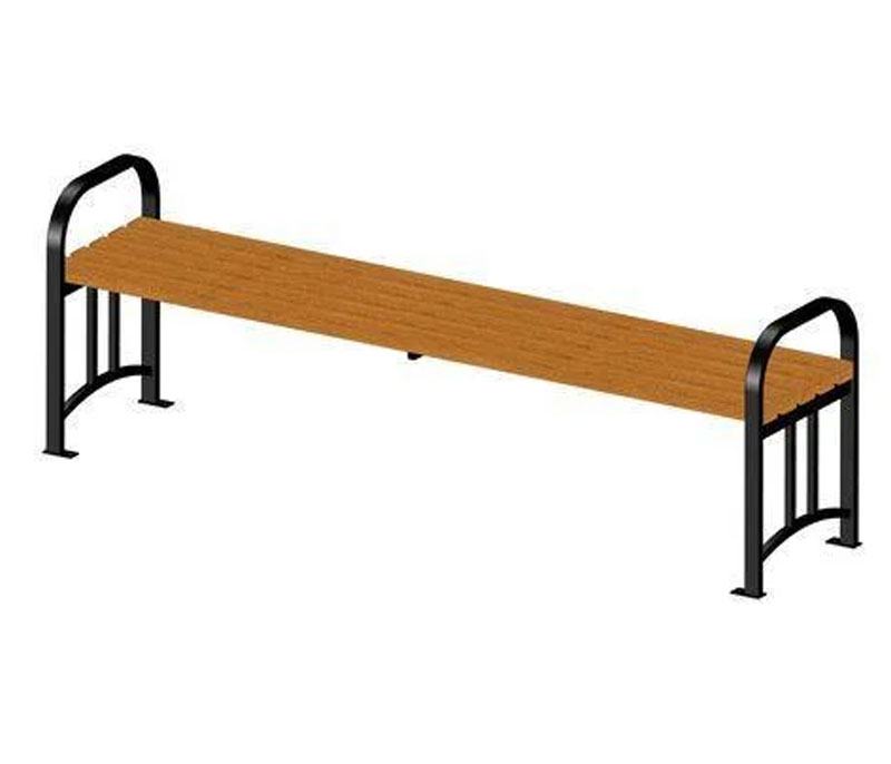 Скамья парковая из дерева на метал. каркасе 2м без спинки Модель 3 ДЛ130