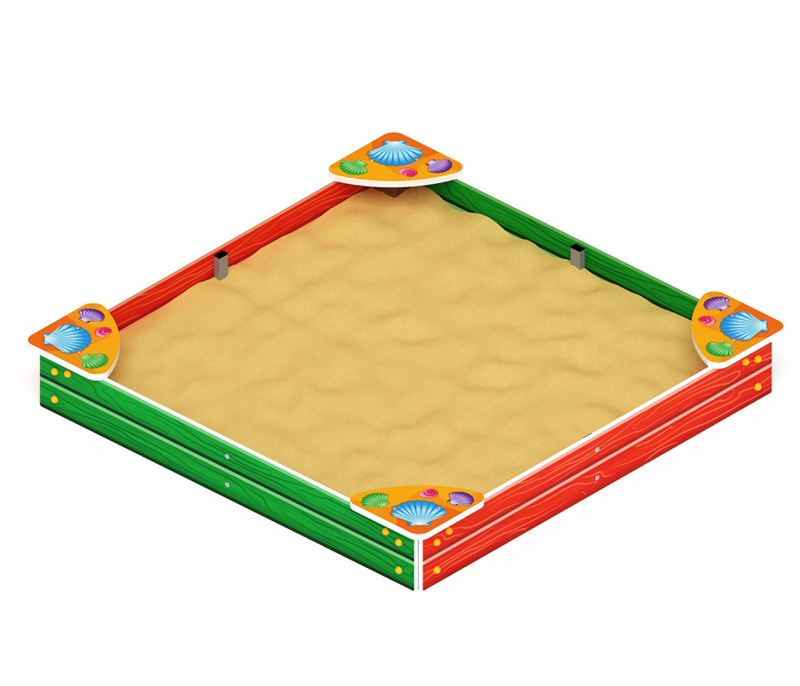 Песочница 170*170 см "Ракушки" СК-02