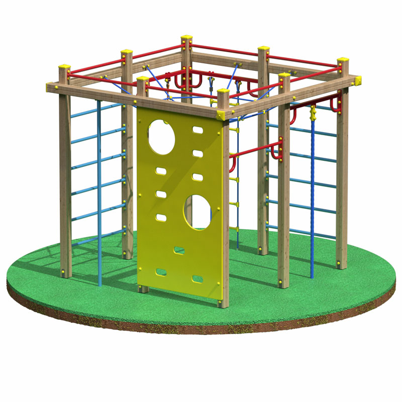 Спортивный комплекс для улицы c модулем для скалолазания У50