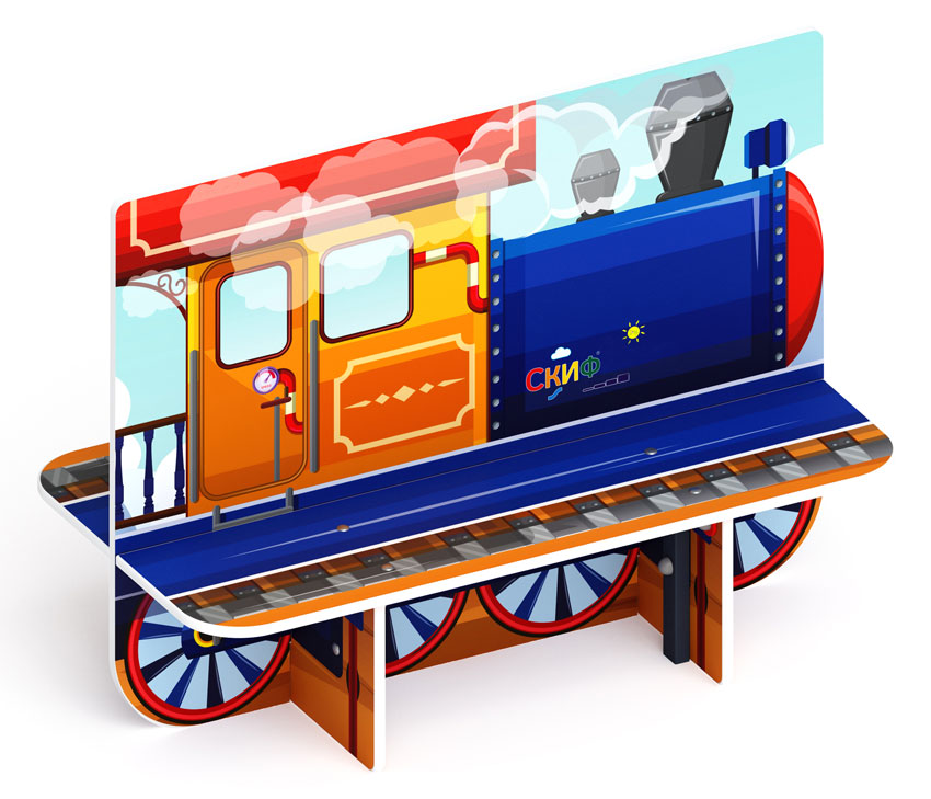 Детская скамейка "Паровозик" СК-95