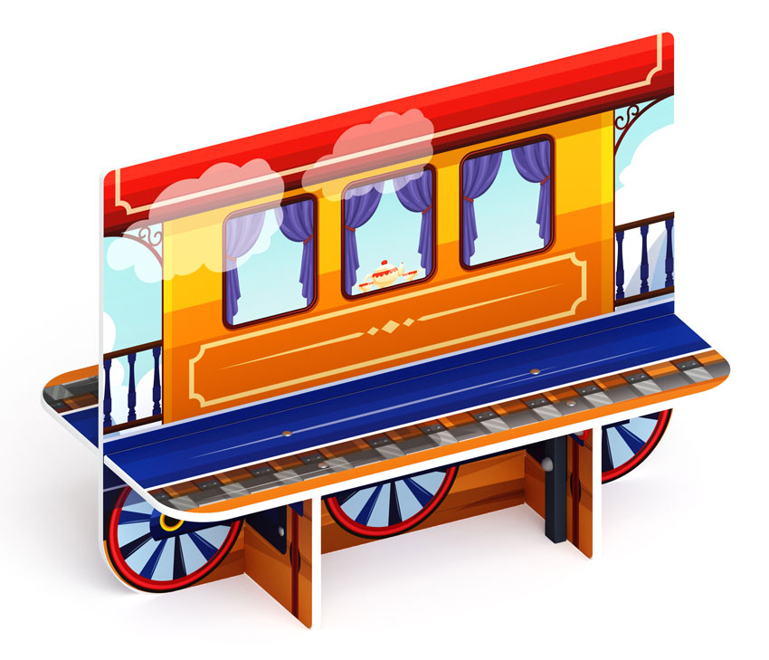 Детская скамейка "Вагончик" СК-95