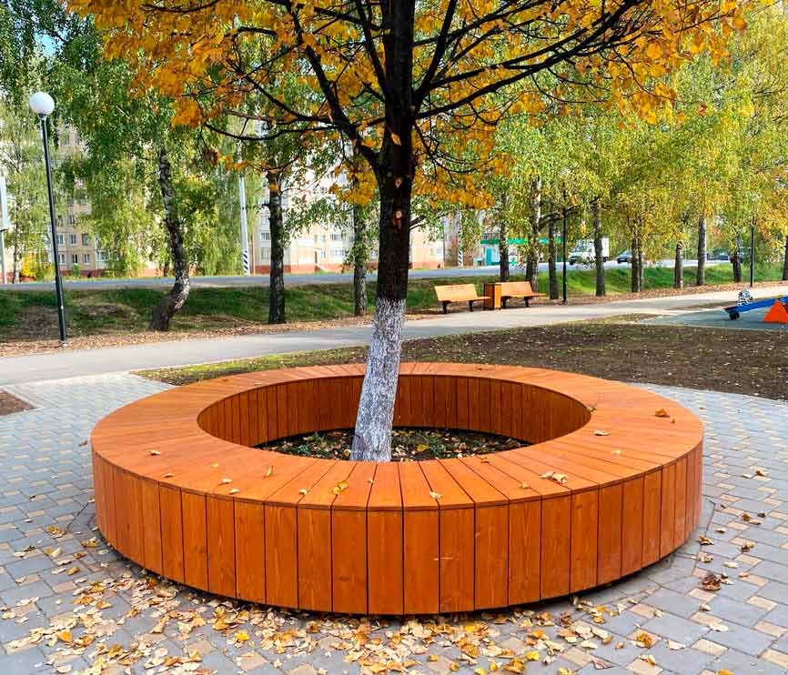 Скамейка «Кольцо» без спинки АФ-528