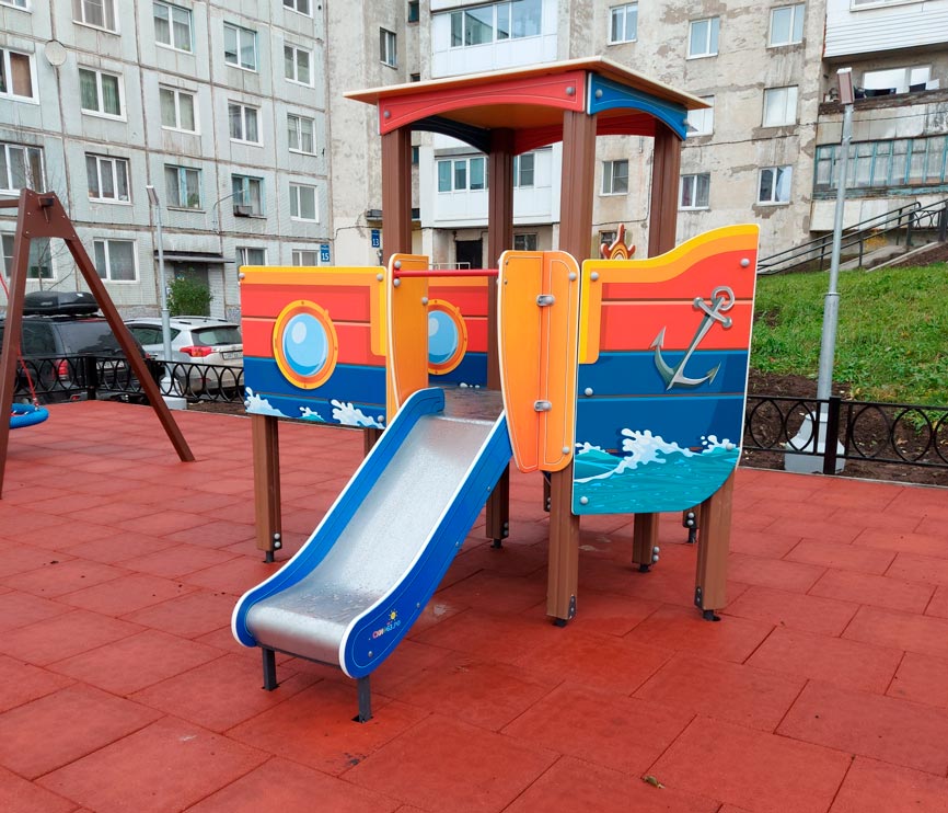 Игровой комплекс "Катерок" для детской площадки СК-65