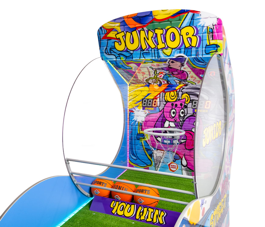 Детский игровой автомат баскетбольный "Junior", без заслонки IG10