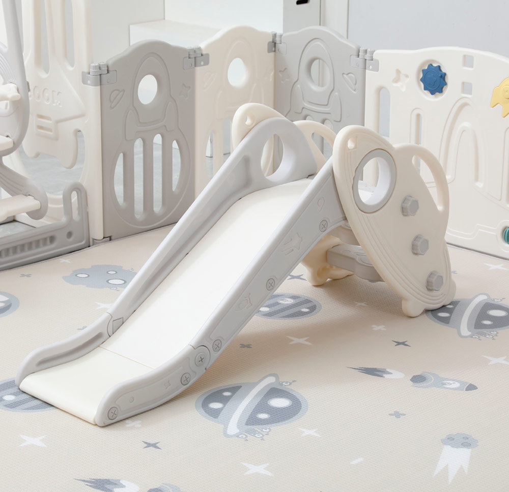 Манеж детский UNIX Kids "Величайший Космос", размер 160x160 см, цвет серый UN-12