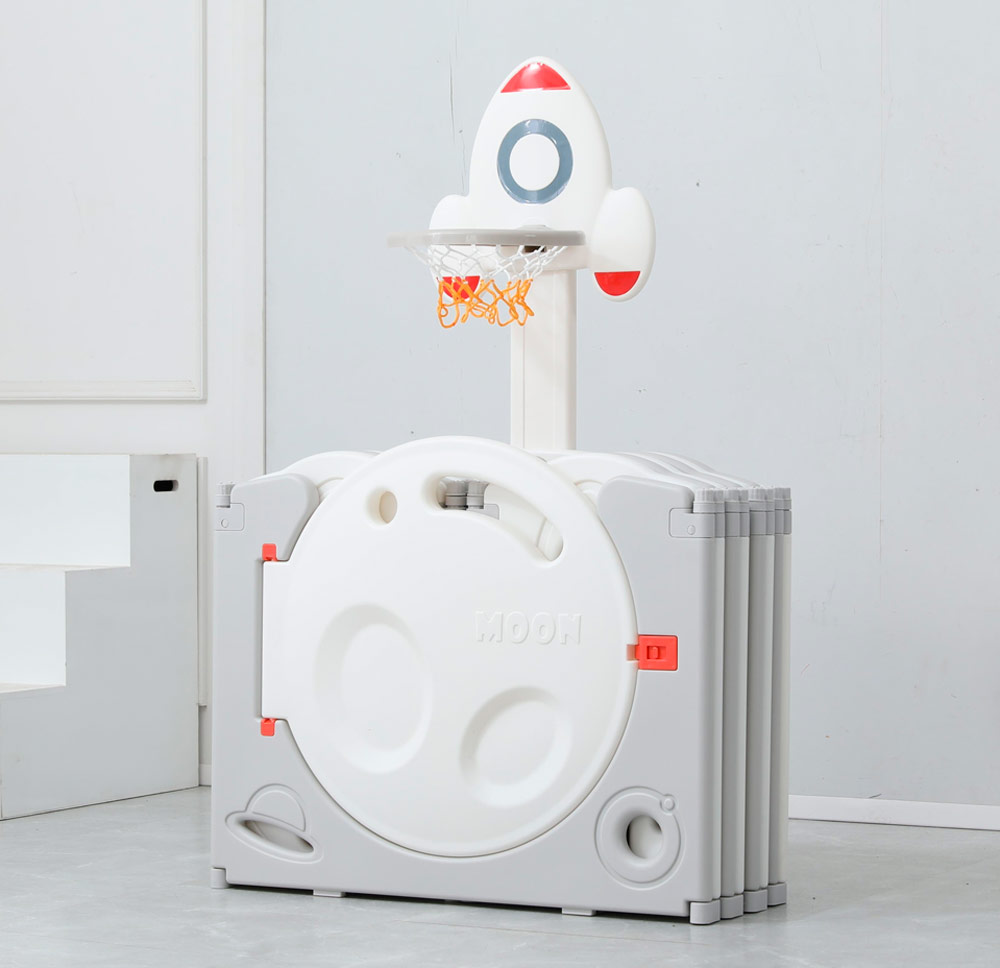 Манеж детский UNIX Kids "Величайший Космос", размер 160x160 см, цвет серый UN-12