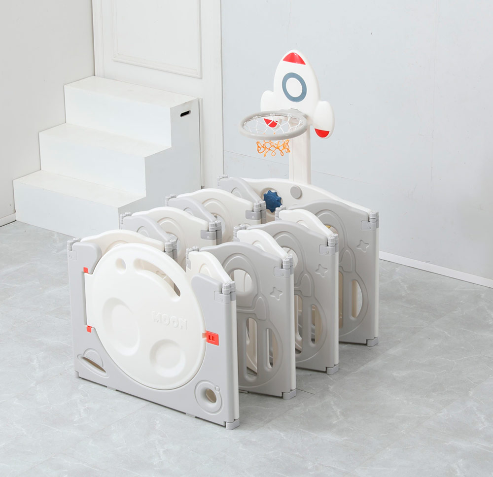 Манеж детский UNIX Kids "Величайший Космос", размер 200x200 см, цвет серый UN-13