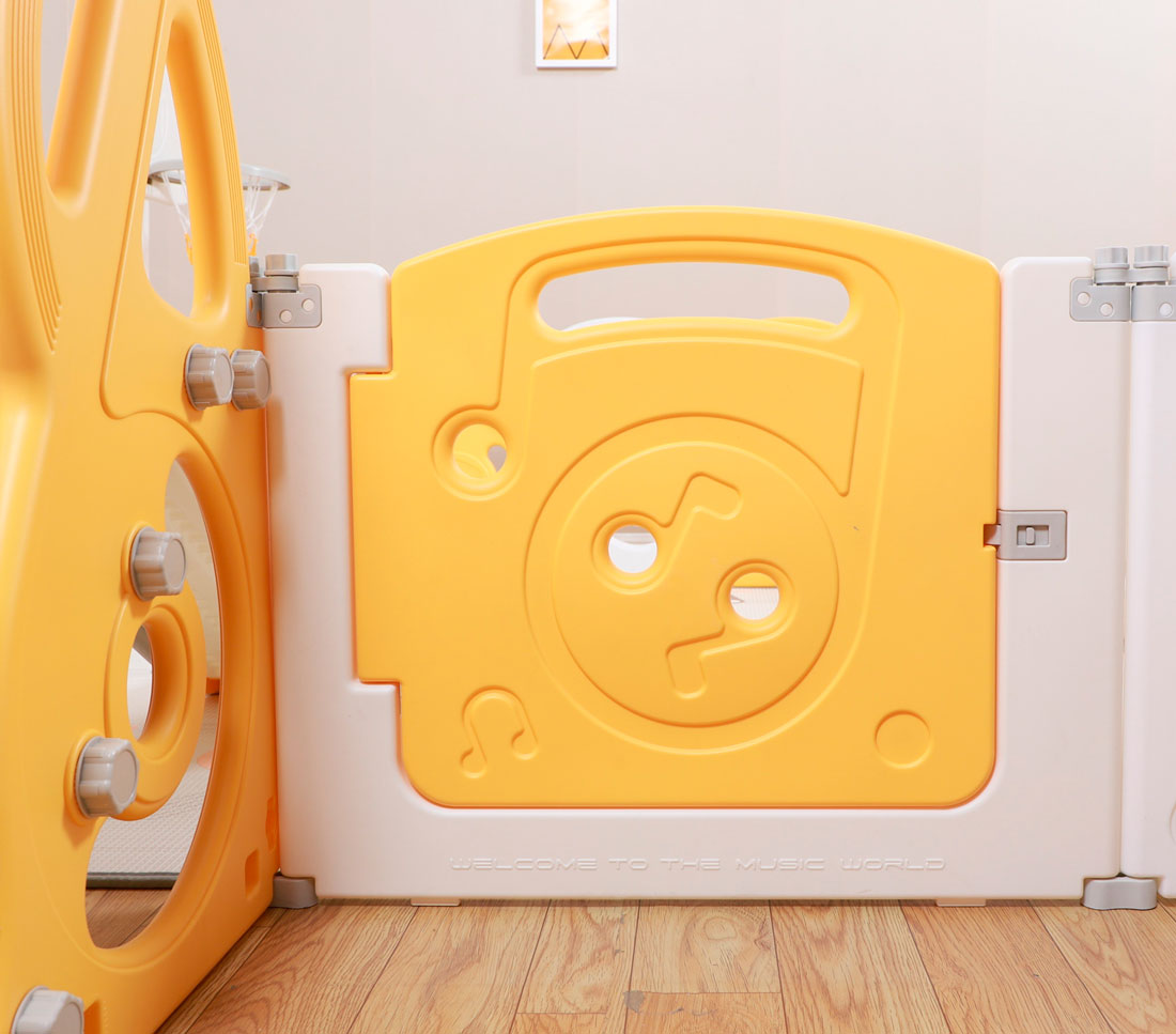 Манеж детский UNIX Kids "Музыка", размер 200x200 см, цвет жёлтый UN-20