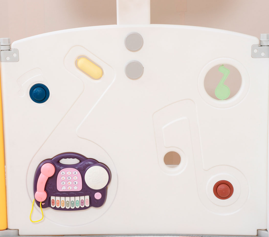 Манеж детский UNIX Kids "Музыка", размер 200x200 см, цвет жёлтый UN-20