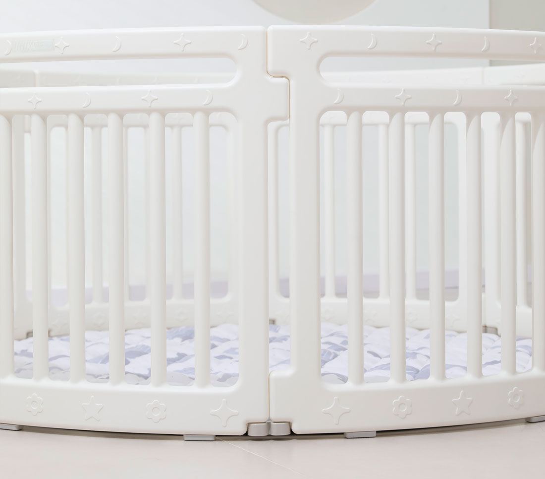 Манеж детский "Классический" круглый, диаметр 150 см, цвет белый UN-26