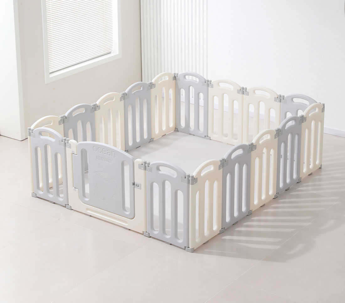 Манеж детский UNIX Kids "Океан", размер 188 x 151 см, цвет серый UN-28