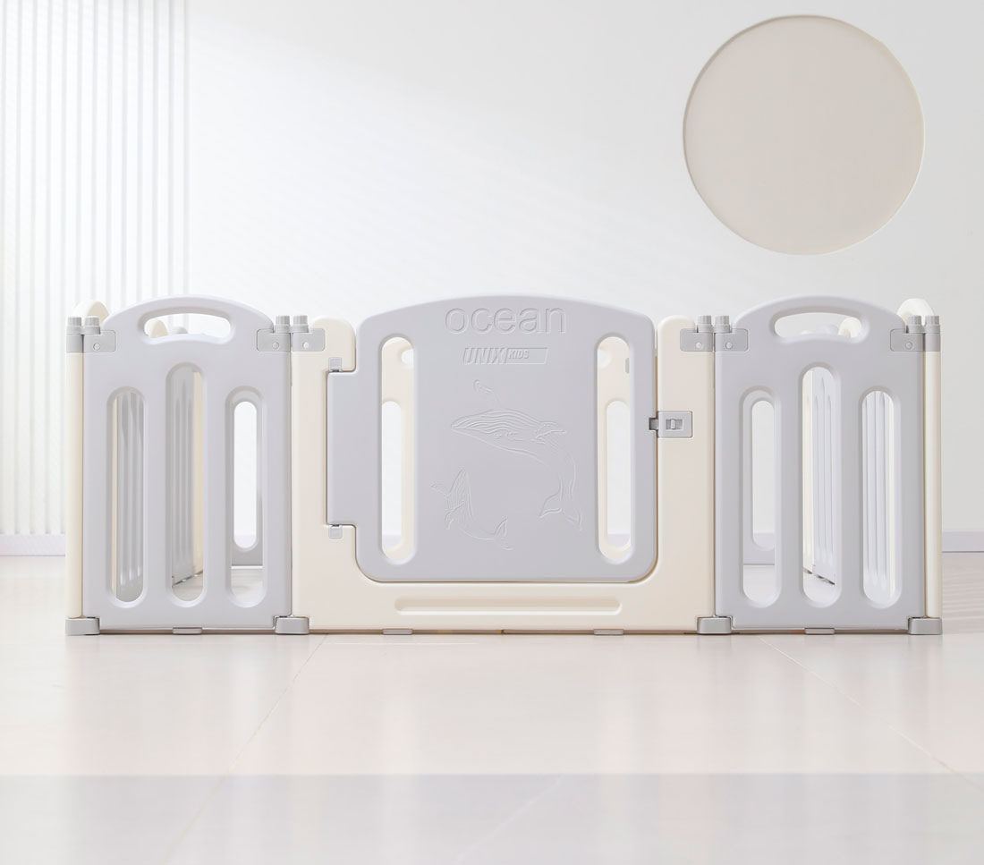 Манеж детский UNIX Kids "Океан", размер 188 x 151 см, цвет серый UN-28