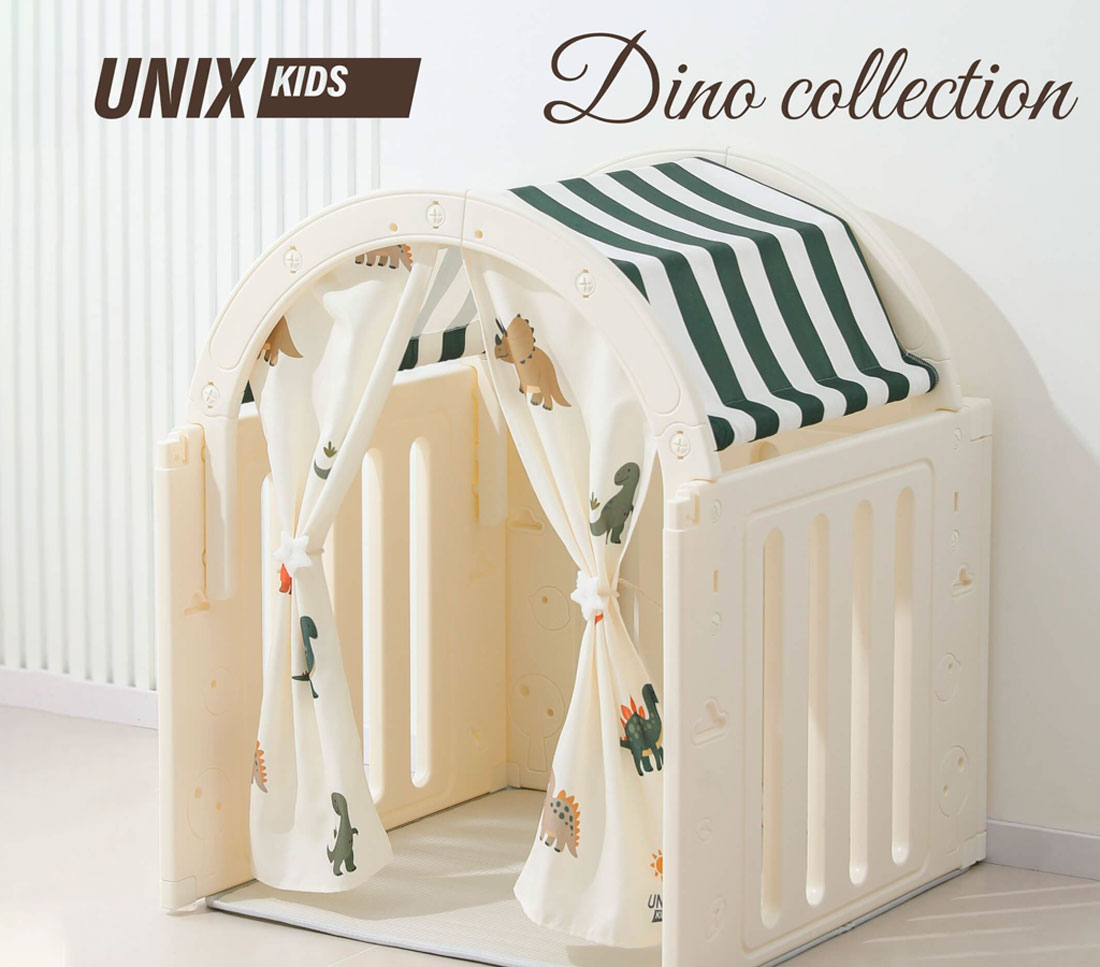 Комплекс домик игровой UNIX Kids "Дино" и горка "Дино" (160 см) UN-31