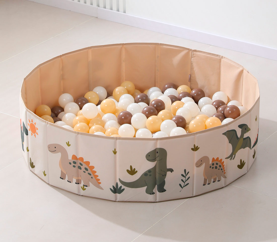 Комплекс домик игровой UNIX Kids "Дино" и сухой бассейн "Дино" (100 см) с шариками UN-32