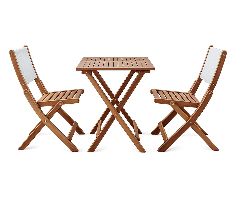 Набор садовой мебели из акации, 2 стула и столик ОГ-83