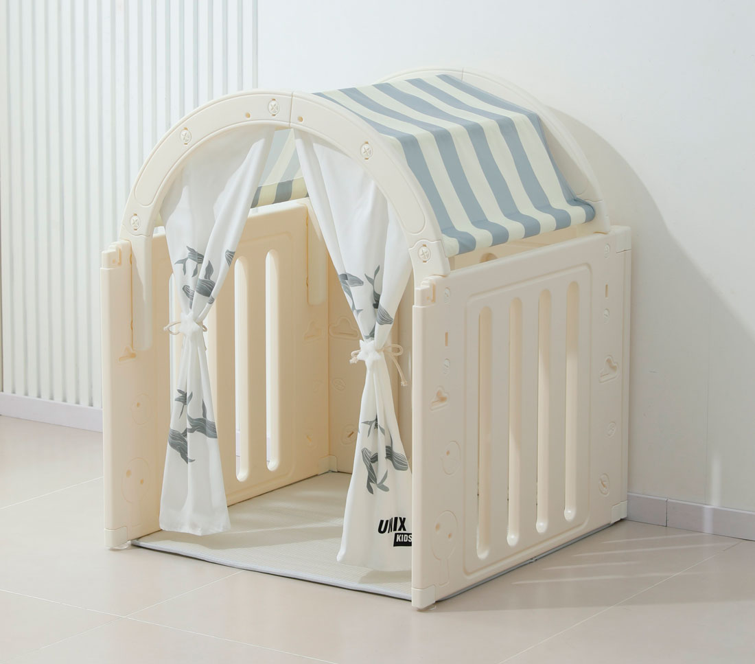 Комплекс домик игровой UNIX Kids "Океан" и сухой бассейн "Океан" (100 см) с шариками UN-33