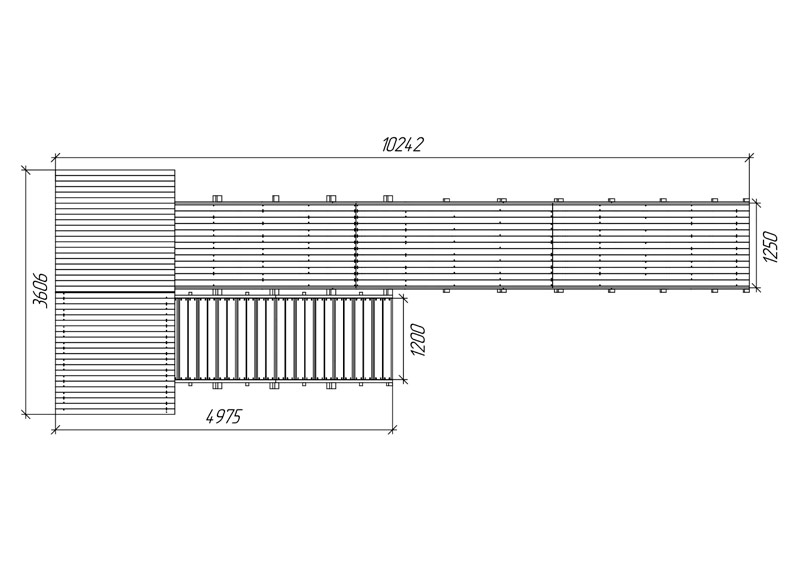 Зимняя горка деревянная Савушка Зима 8/1, скат h = 2,3 м (черный) СВ-44