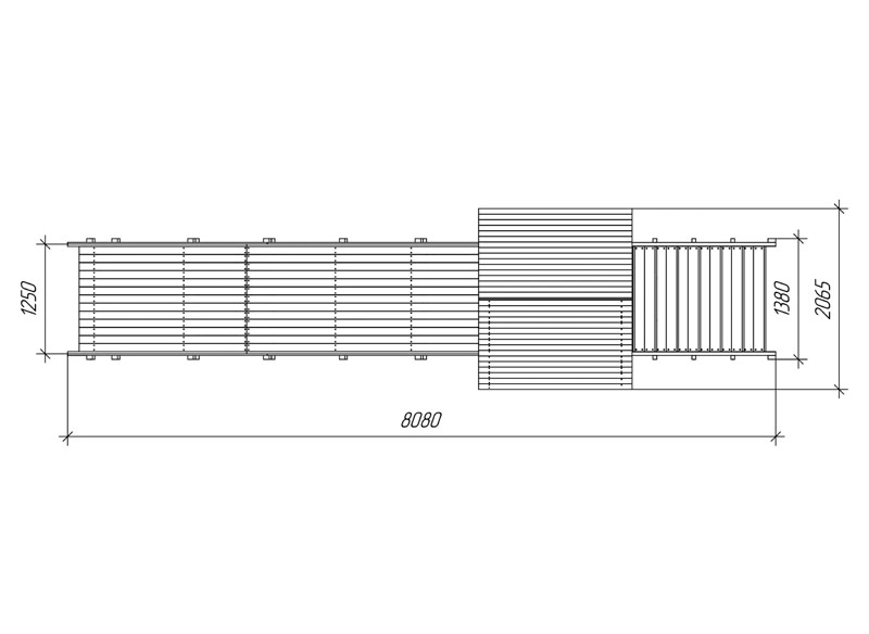 Зимняя горка деревянная Cавушка Зима Wood 5/1, скат h = 1,5 м СВ-48