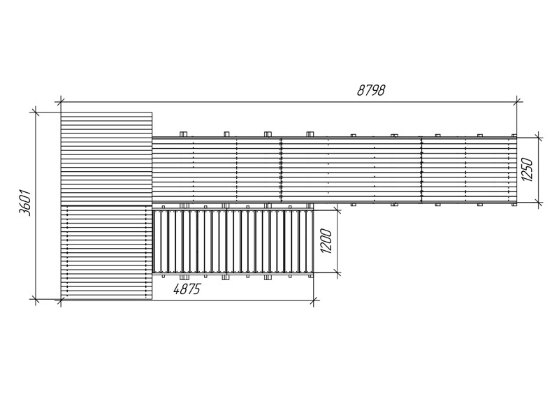 Зимняя горка деревянная Cавушка Зима Wood 6/1, скат h = 2,6 м СВ-49
