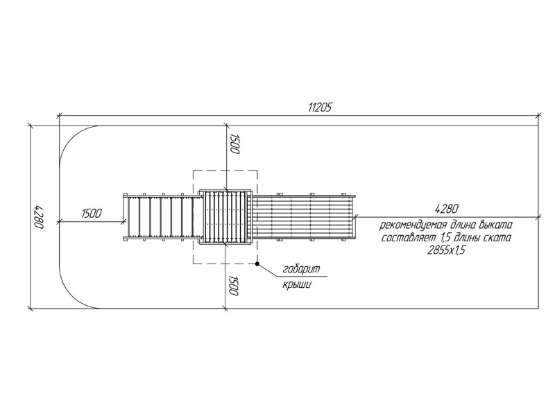 Зимняя горка деревянная Cавушка Зима 5, скат h = 1,5 м СВ-51