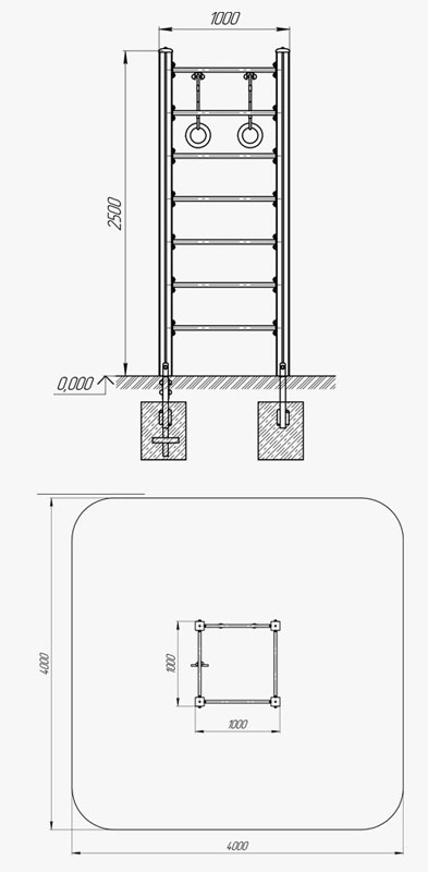 Спортивный комплекс уличный У15
