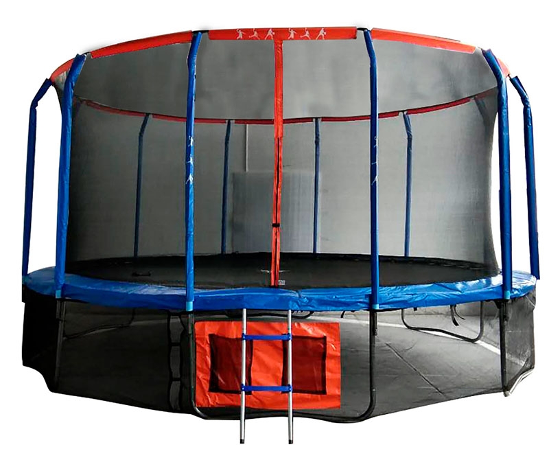 Батут с сеткой JUMP BASKET 16FT D=488 см синий/красный  DR-299