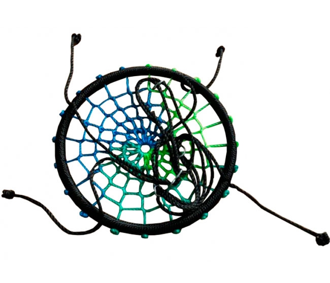 Подвесные качели-гнездо плетеные 60 см цветные OG-11