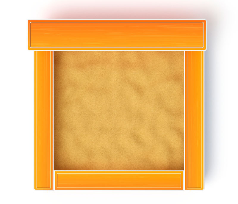 Песочница 140*140 см с лавочкой СК-05