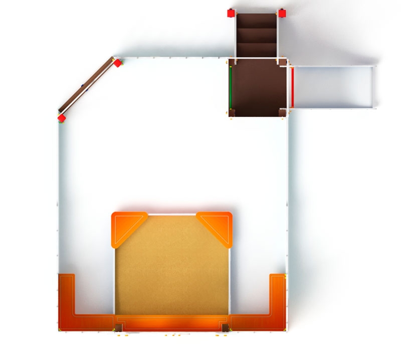 Песочный дворик 444*457 см "Замок" СК-19