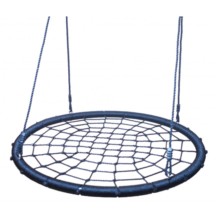 Уличные качели-гнездо плетеные 100 см черные OG-36