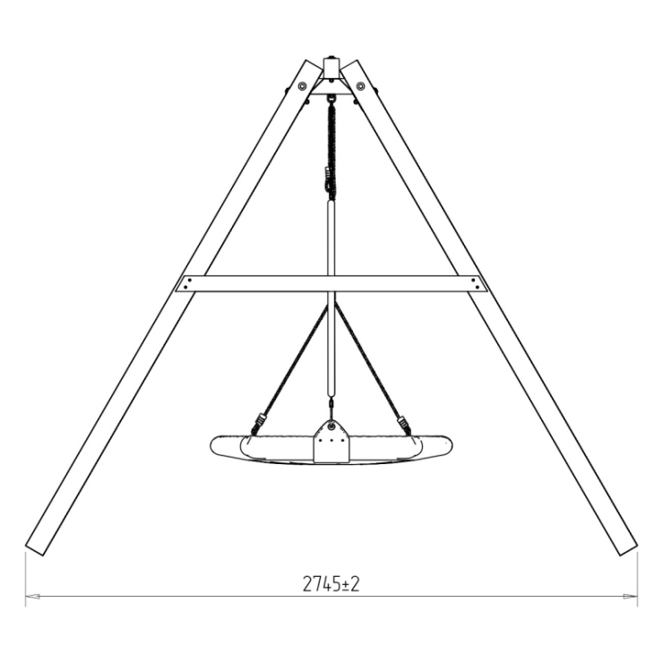 Деревянные двойные качели для дачи, гнездо + гибкие OG-39
