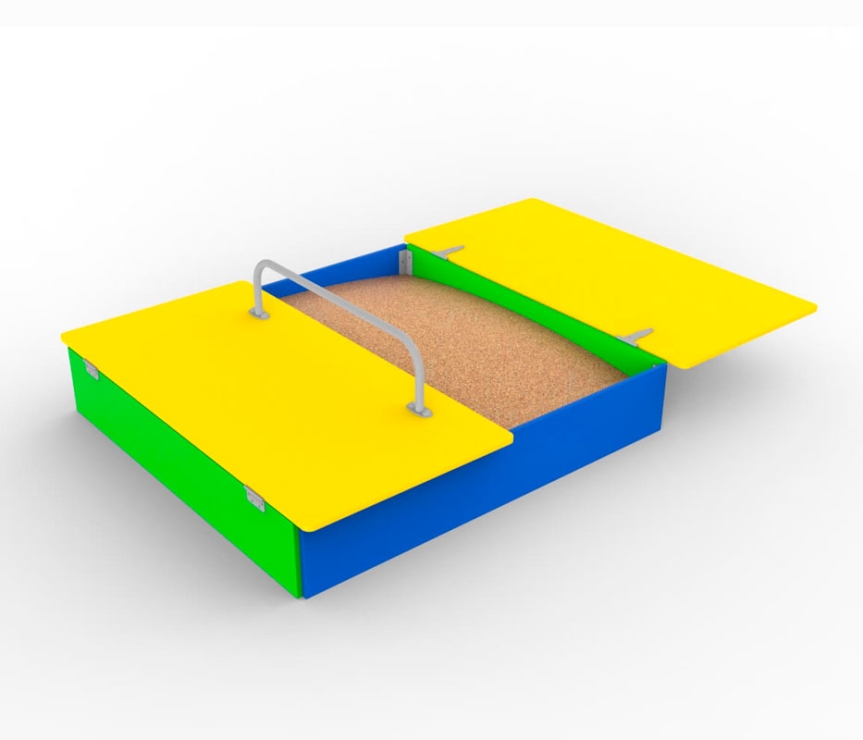 Песочница закрывающаяся с крышкой 150*150 см АФ-76
