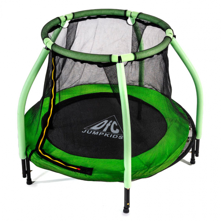 Батут для детей с защитной сетью JUMP KIDS D=120 см зеленый DR-303