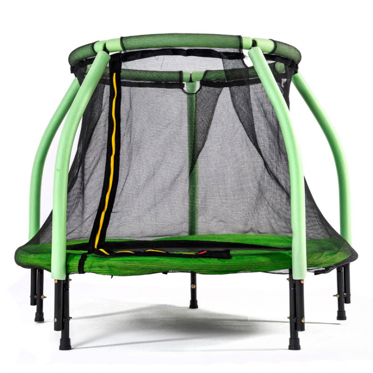 Батут для детей с защитной сетью JUMP KIDS D=120 см зеленый DR-303