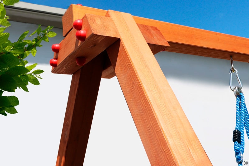 Качели-гнездо на деревянном основании SL-01