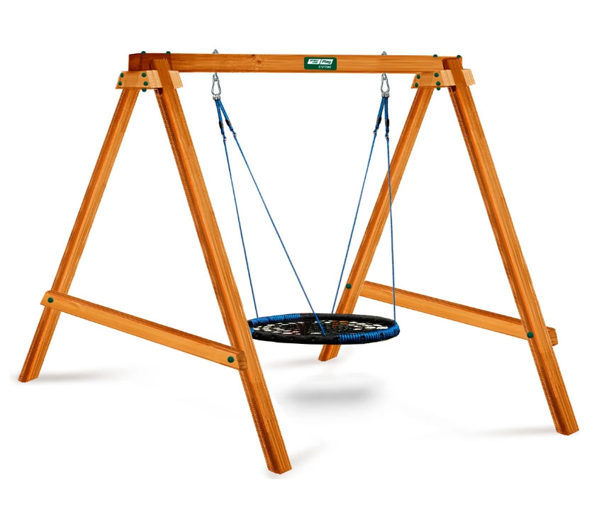 Качели-гнездо на деревянном основании SL-01