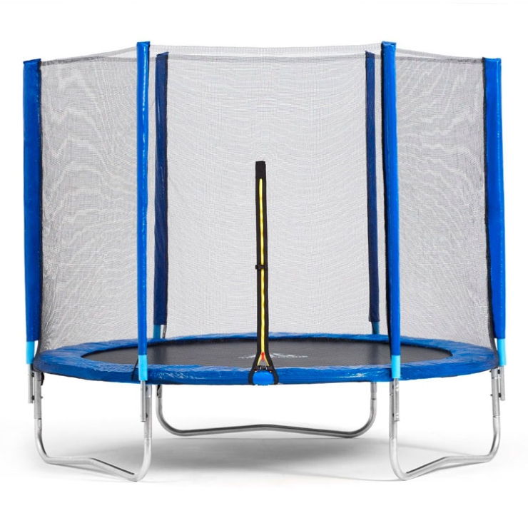 Батут для детей с сеткой Trampoline Fitness 6FT D=183 см синий DR-317