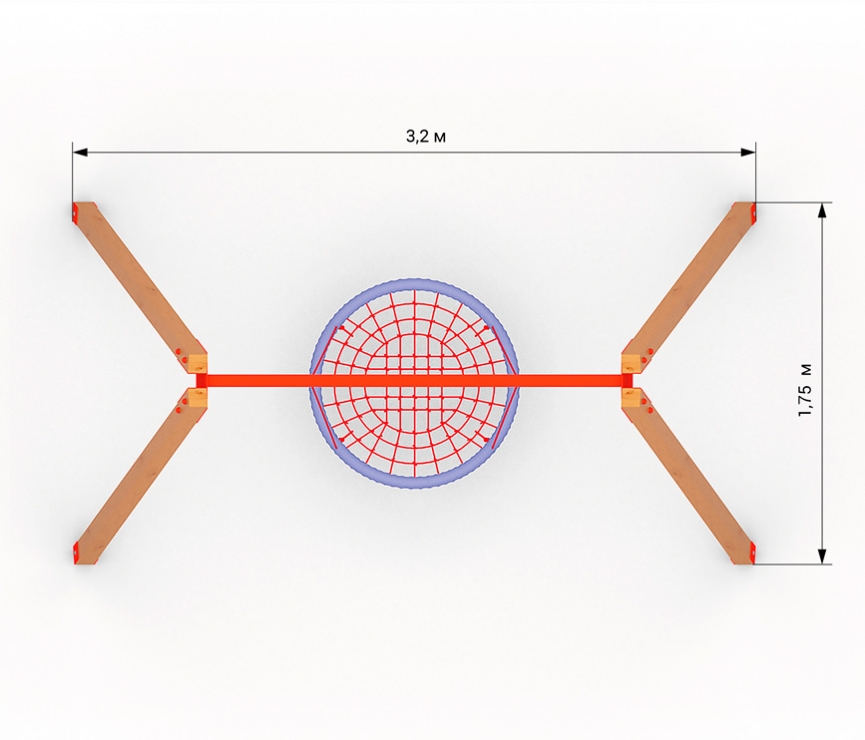 Качели деревянные "Крепкие" без подвеса BB-30