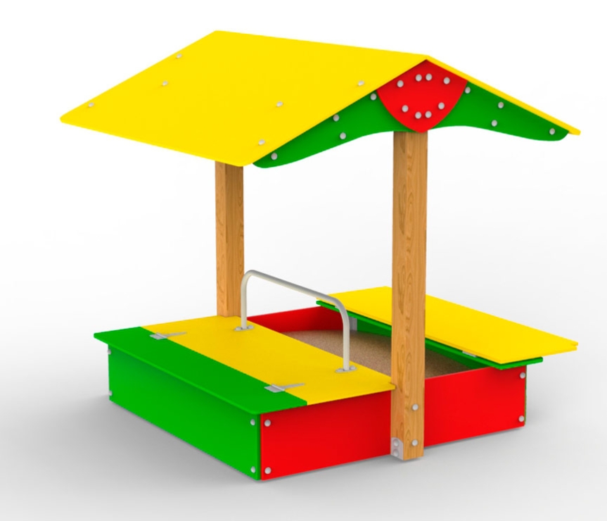 Песочница с крышкой и навесом 170*150 см АФ-83