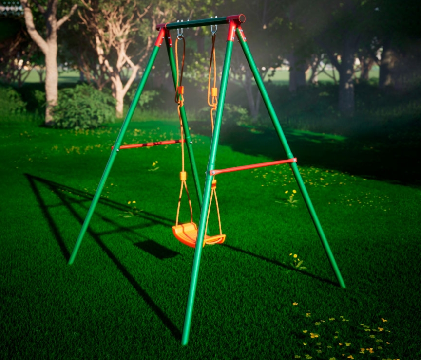 Качели детские уличные на метал. опорах ДР282