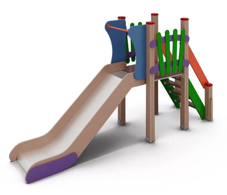 Горка для детской площадки "Полянка", высота ската 1м ДВ18