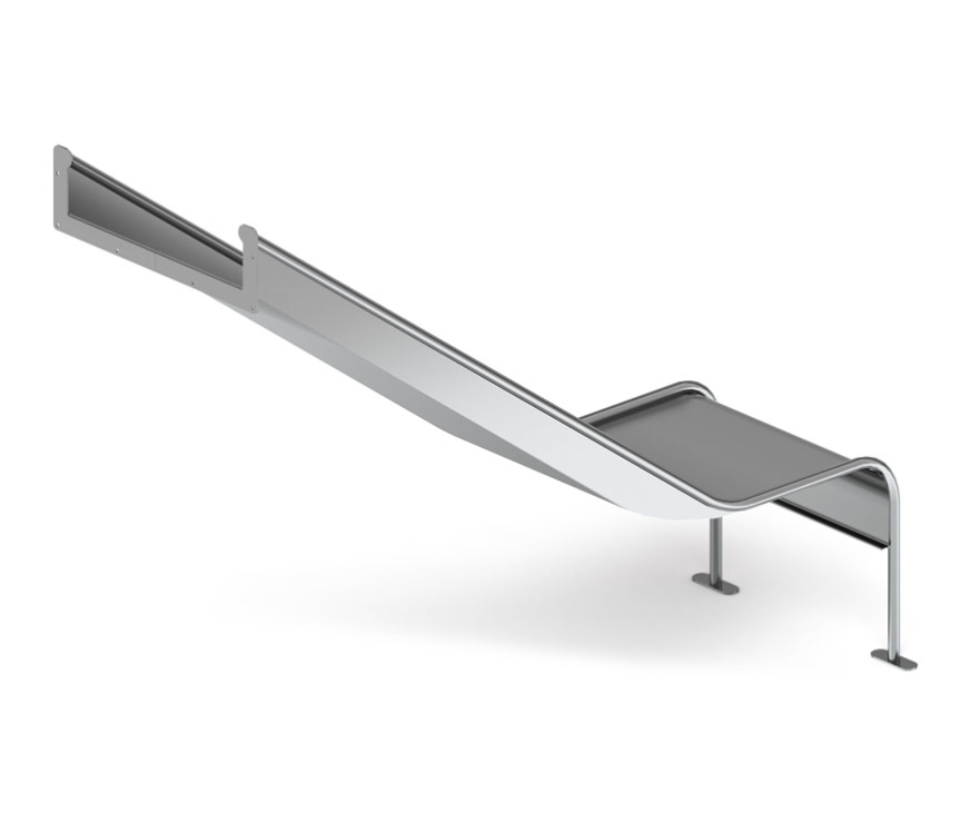 Горка из нержавеющей стали, скат h - 1,2 м СК-214