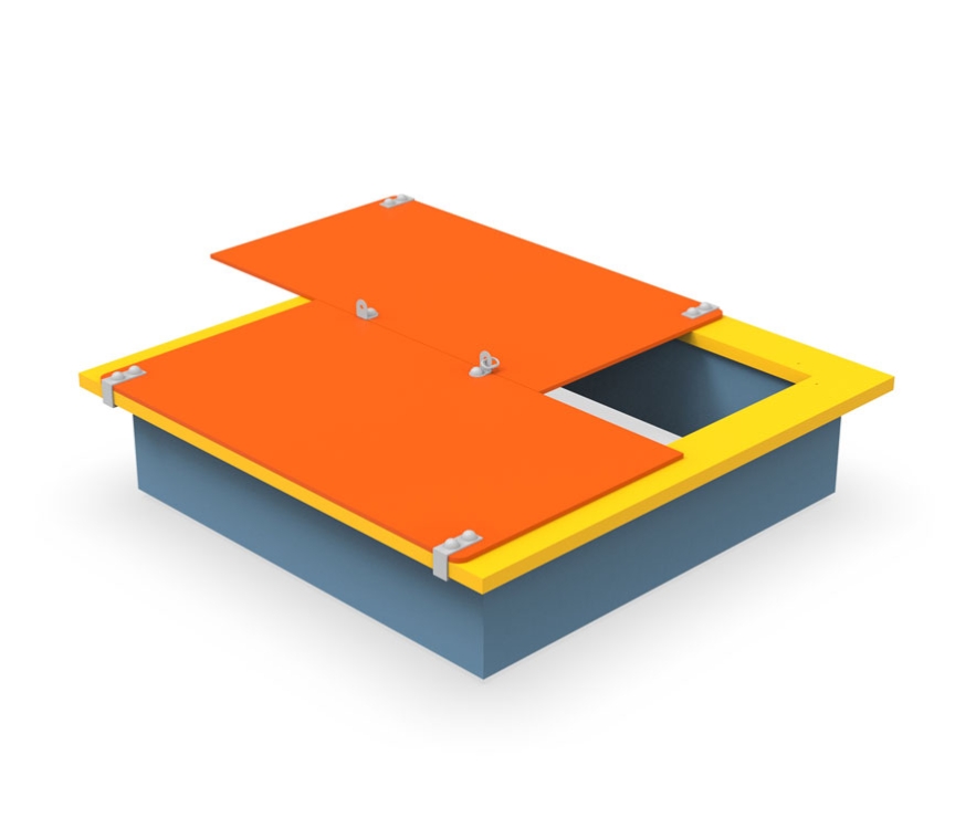 Песочница со сдвижной крышкой 140*140*37 см АФ-576    