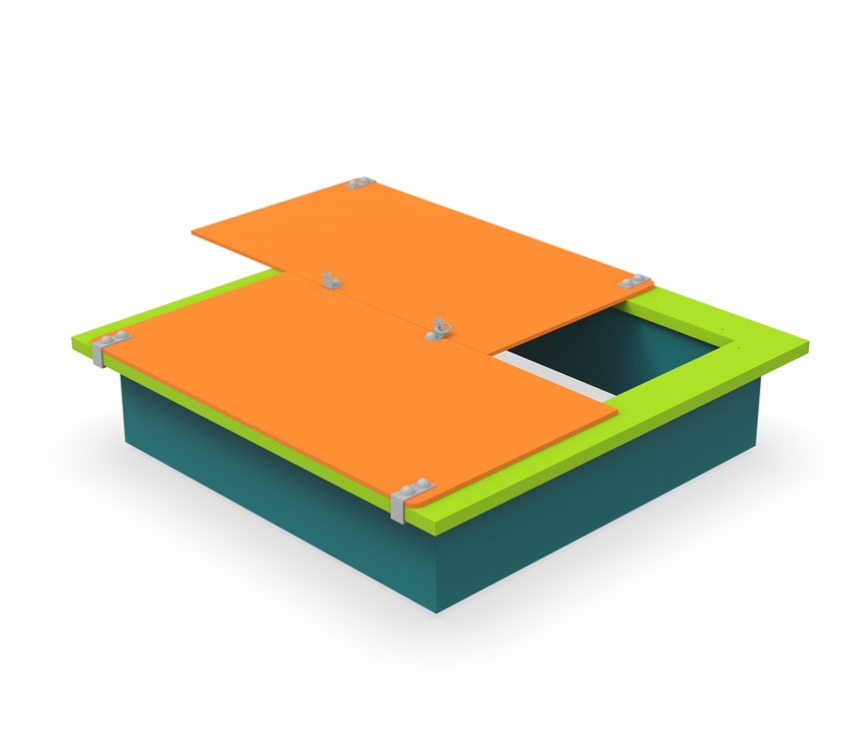 Песочница со сдвижной крышкой 140*140*37 см АФ-576    