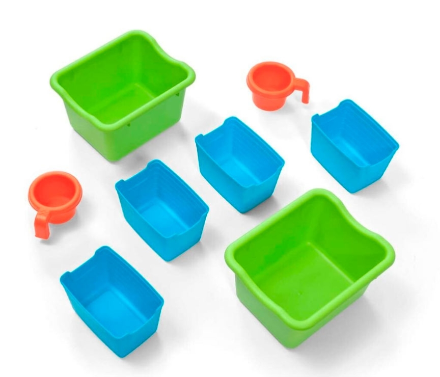 Детский двухсторонний мольберт с полочками STP84