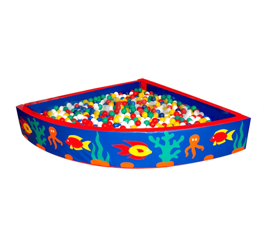 Сухой бассейн угловой "Морские жители" 200*50 см НЛ80
