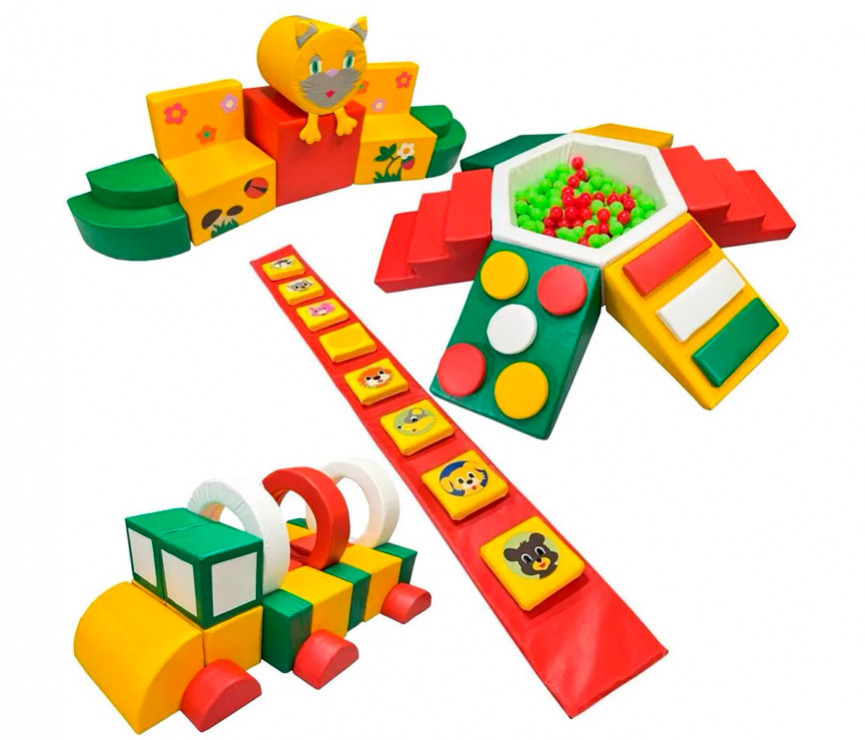 Набор мягких модулей для игровой комнаты "Котофей" ЛА665