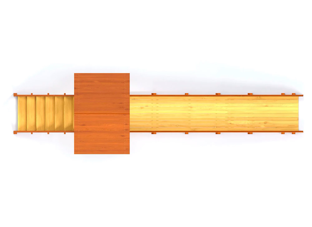 Зимняя горка деревянная Cавушка Зима 5, скат h = 1,5 м В-46